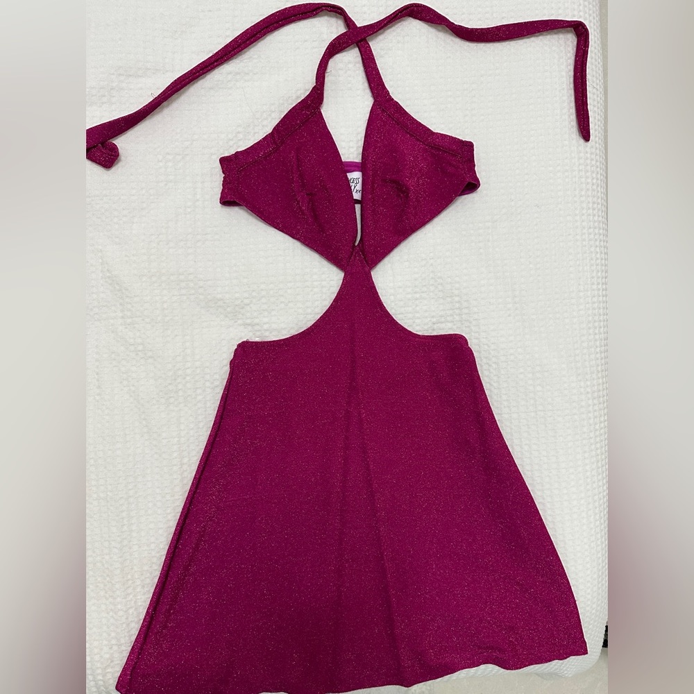 Princess polly sparkly pink mini dress